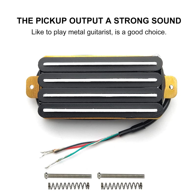 SAPHUE 2-Dual Blade Electric Guitar High Output Track Type Four Coil Humbucker Pickup Black - Image 2